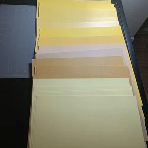 12x12 Scrapbook Paper Mixed Lot 50 Pages Recollections Yellow Shades Mix - Picture 1 of 6