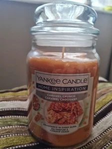 YANKEE CANDLE Large Jar Candle. Caramel Crunch. 538g. 90-120hrs Burn New/Unlit. - Picture 1 of 4