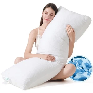 Body Pillow Fluffy Full Body Pillows for Adults Quilted Large Long Bed Pillow In - Picture 1 of 6