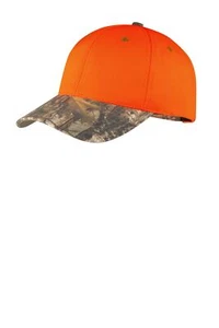 Port Authority Unisex Hat Enhanced Visibility Cap with Camo Brim C804 - Picture 1 of 5