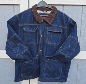 Wrangler Jacket Men Sz 3XL Western Black Denim/Sherpa-Lined/Button Up/RN 15101 - Picture 1 of 16