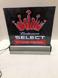Budweiser Select Beer Light Up LED Sign Game Room Cave Bar Pub Sign - Picture 1 of 6