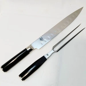 Shun Classic 2 Piece Carving Set, Fork and Knife - Japan DMS0230 - Picture 1 of 5