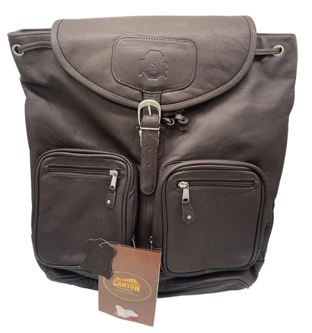 Ohio State Buckeyes Genuine Leather Backpack by Canyon Outback Leather Goods-NWT Cover