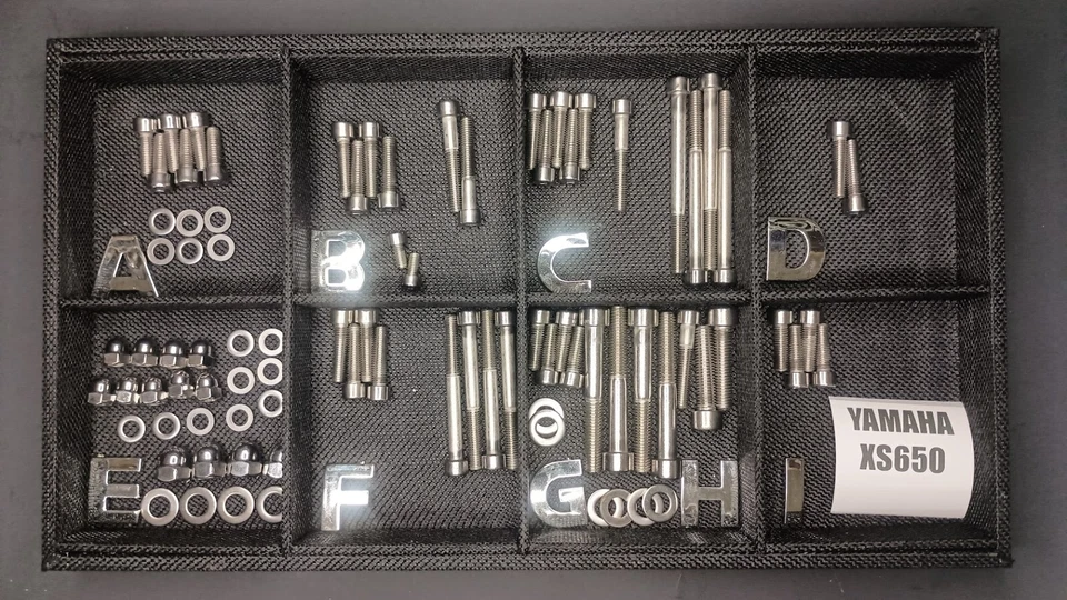 Yamaha XS650 XS 650 XS1 XS2 Juego de pernos de motor de acero inoxidable pulido Foto 1 de 4