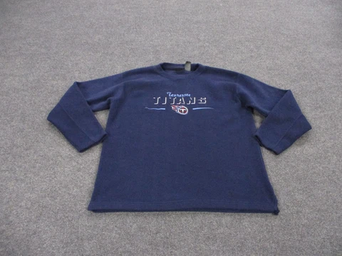 Tennessee Titans Jacket Adult M Blue Fleece Sweater Spellout Pullover Mens Cover