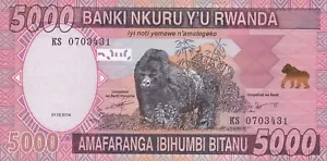 π·πΌ RWANDA, 5.000 ( 5000 ) Francs, 2014, UNC, p41 , Serial Number: KS0703431 - Picture 1 of 2