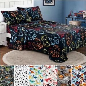 Chezmoi Collection Kids/Teens Whimsical Fun Printed Soft Microfiber Sheet Set - Picture 1 of 9