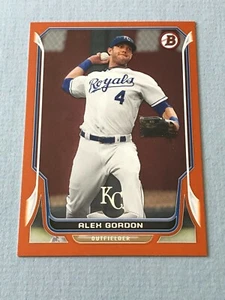 2014 Bowman #59 Alex Gordon (Kansas City Royals) Orange Paper #'d 066/250 - Picture 1 of 2