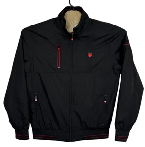 Wellensteyn Jacket Mens Size L Black Full Zip Bomber Harrington Summer Y2K - Picture 1 of 14