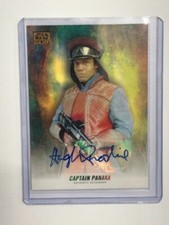 2018 Topps Star Wars Galaxy ORANGE Auto Hugh Quarshie as Captain Panaka #5/5!