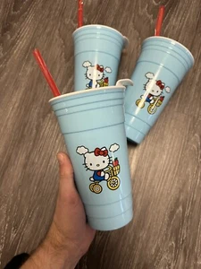 32 Oz Sanrio HELLO KITTY Blue Travel Tumbler Cup Straw Lid Double Wall Insulated - Picture 1 of 4
