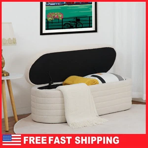 Storage Ottoman Bench 45“ Sofa End Bed Tool Footrest For Bedroom Modern Cozy US - Picture 1 of 12