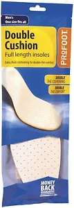 3 x Plantillas Doble Cojín Profoot Longitud Completa Hombre - Imagen 1 de 1