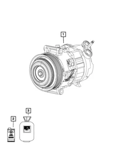 Genuine Mopar Air Conditioning Compressor 57009313AA - Picture 1 of 3
