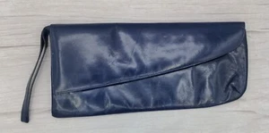 Vintage Charles Jourdan Women's Navy Clutch hand Bag made in France - Picture 1 of 3