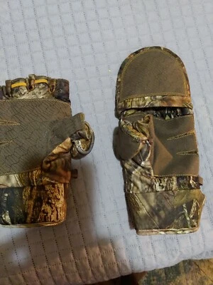Mossy Oak Men's Pop-Top Gloves Medium Heat Retention Camoflauge Camo Size M - Image 1 of 4