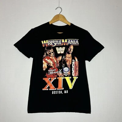 Camiseta WWE Wrestlemania XIV Stone Cold Steve Austin Shawn Michaels Niños Talla S Foto 1 de 4