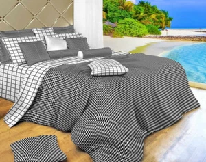 Twin Duvet Cover Set - 4 Piece Luxury 100% Cotton - Dolce Mela Bedding DM497T - Picture 1 of 4