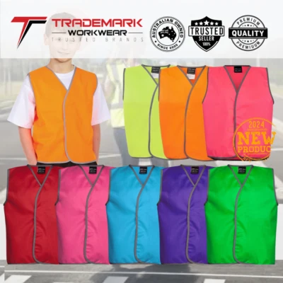 JBs Kids Hi-vis Coloured Safety Vest (6HFU) Size 0-2 4-6 8-10 12-14  - image 1 of 2