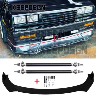 Alerón divisor de labios de parachoques delantero brillante para Chevrolet 1500 años 90 con varillas de puntal Foto 1 de 4