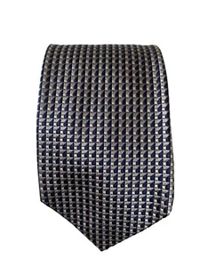 Ulturale cravatta tre pieghe in 100%  seta, blu 3D - Foto 1 di 2