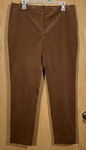 Tommy Hilfiger Radcliffe Pant Women's Sz 8 Brown Corduroy Slim Leg Brand New - Picture 1 of 9