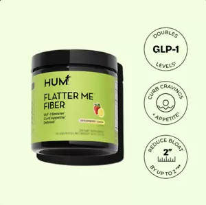 NEW HUM Flatter Me Fiber GLP-1 Booster - 4oz - Strawberry Lemon Free Shipping US - Picture 1 of 5