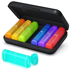 Large Pill Organizer 2 Times A Day Medicine Pill Organizer Weekly 7 Day Travel P - Picture 1 of 7