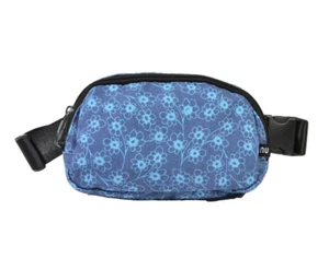 *NWT* Nupouch Anti-Theft Belt Bag Crossbody Faded Blue Flower Print - Picture 1 of 4
