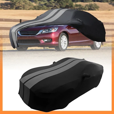 Fits Honda Accord Honda legend Indoor Car Cover Stain Stretch Stretch Black/Grey - Image 1 of 4