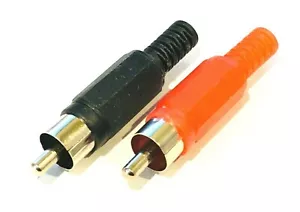 Par de conectores de soldadura (uno rojo y otro negro) enchapados en color níquel - Imagen 1 de 6