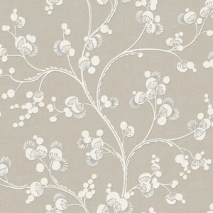 Off White & Grey Dahlia Trail Prepasted Floral Wallpaper, SS2501 York - Picture 1 of 3