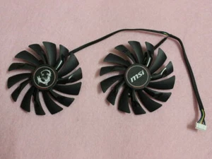 Pair Fans Cooler Fan For MSI GTX 960 970 980 CPLD10010S12HH 95mm Graphics Card - Afbeelding 1 van 4