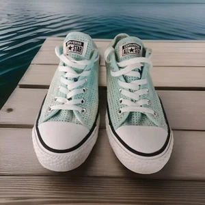 Converse Sneakers Womens 9 Chuck Taylor All-Star OX Motel Pool/White Blue - Picture 1 of 11