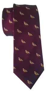 Rebhuhn Seidenkrawatte bordeaux m.i. Germany + Geschenkhülle KMLA85bo 7K - Bild 1 von 3