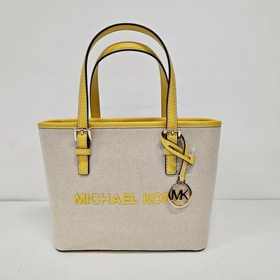 Michael Kors Jet Set Canvas Tote Bag 35S4GTVTOC Golden Yellow - Image 1 of 4