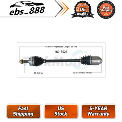 1 Rear Right CV Axle Joint Half Shaft fits 2001 2002 2003 2004 2005 Acura MDX - Image 1 of 4