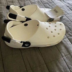 Zuecos Unisex Crocs Trabajo Clásicos Ajustables Antideslizantes Zueco Blanco M6 W8 - Imagen 1 de 6