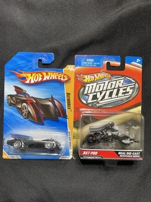 Hot Wheels Batmobile & New Motor Cycles Bat-Pod Removable Rider - Image 1 of 4
