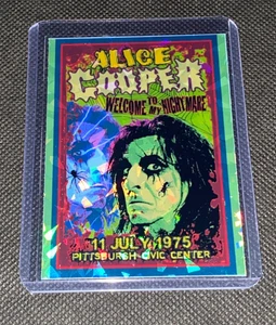 Alice Cooper Mini Concert Poster Holographic Custom Foil Trading Card - Picture 1 of 4