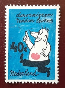 NETHERLANDS 1978 40c Used Red Cross Kidney Donor Mi 1123 Scott 580 XF 8484 - Picture 1 of 2