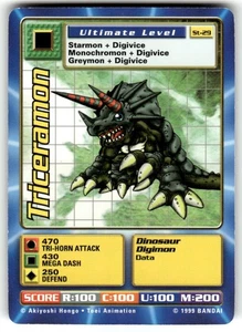 1999 Digimon TCG Bandai #ST-29 Triceramon - Bild 1 von 2