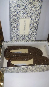 Vintage Marinelli Designer "GYPSY" Damen-Flats gewebt braun Größe 8 M hergestellt in Spanien - Bild 1 von 14