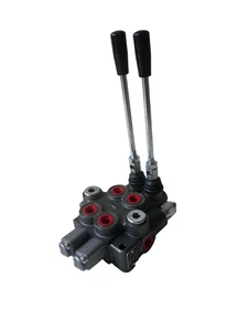 21 GPM (80L) Hydraulic Monoblock Control Valve with 2 Levers, 3/4" BSP - Picture 1 of 11