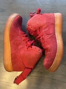 Nike Hombres Air Force 1 Alto 806403-601 Rojo Zapatillas con Cordones Zapatos Talla 11 - Imagen 1 de 9