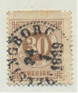 Sweden Stamp Scott #35, Used - Bild 1 von 1
