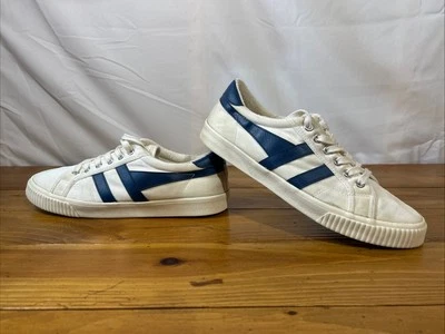 Tenis Gola Vegano Lona Con Cordones Mark Cox Vintage Azul Talla 10 - Fotos Foto 1 de 4