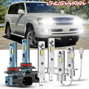 For Lexus LX470 1998-2007 6pcs LED Headlight High/Low Beam + Fog Light Bulbs Kit - Picture 1 of 17