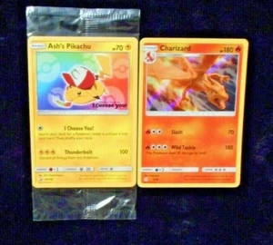 Sealed Ash's Pikachu Movie Promo Sm108 Charizard Holo 5/18 Pokemon Card Lot NM - Bild 1 von 3